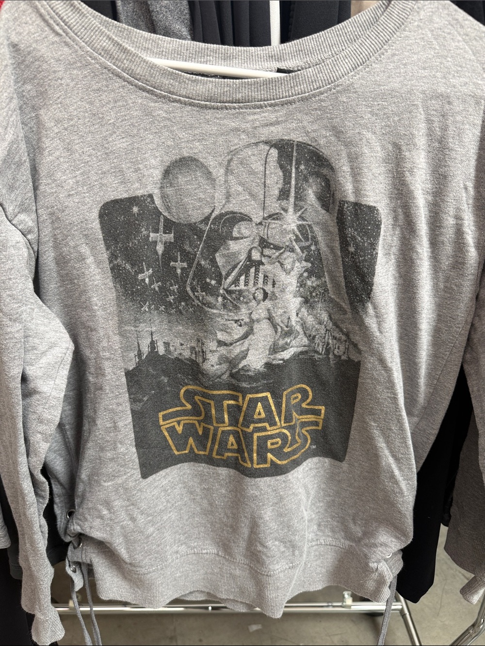 Star Wars Kids Gray Sweatshirt with Gold Logo